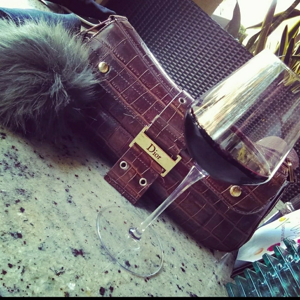 Vintage Brown Christian Dior Purse